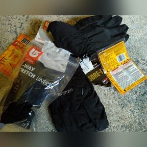 Rare New Burton Gore-Tex Ski Snowboard ❄️ ☃️ Gloves W/stretch logo liner.